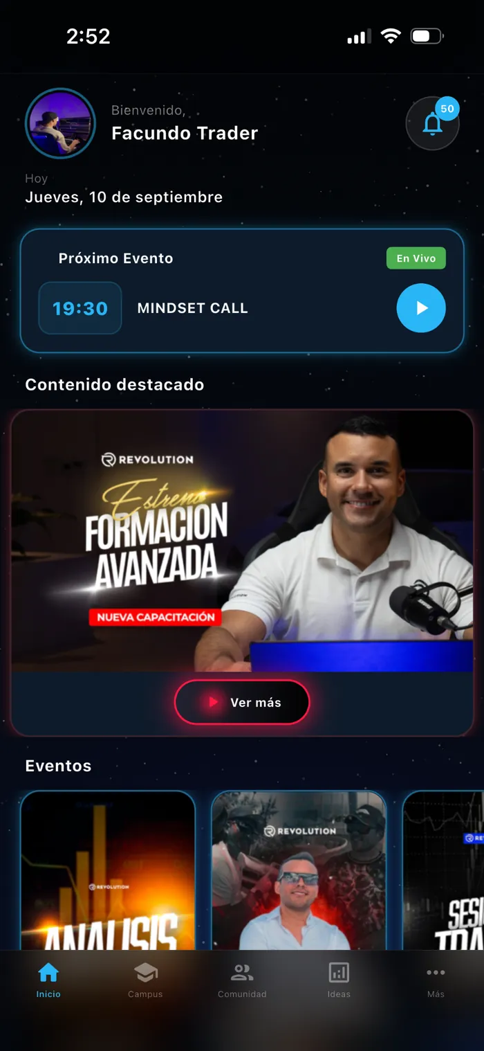 App Revolution inicio